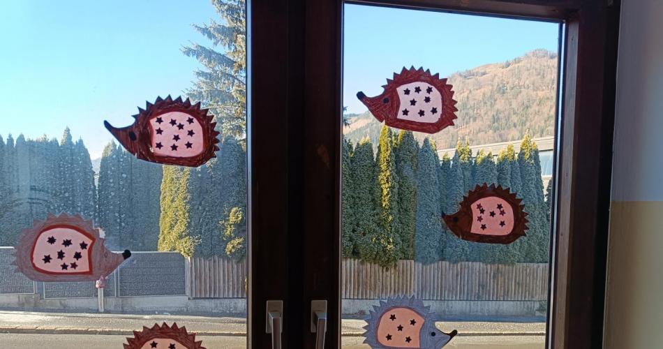 Fensterbild Igel